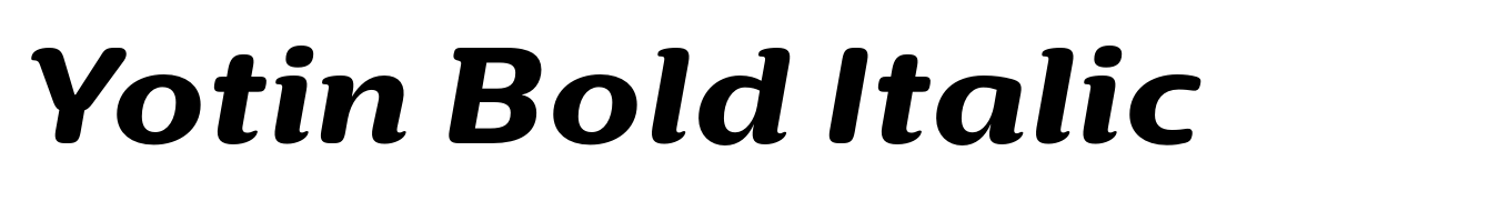 Yotin Bold Italic